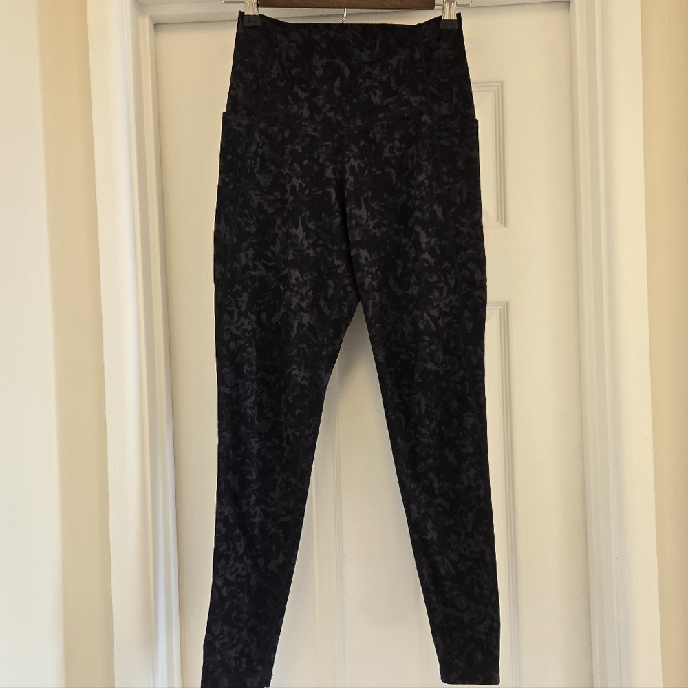 Danskin Petite High Rise Brushed 7/8 Leggings w Pockets Black Gray S - Picture 4 of 16